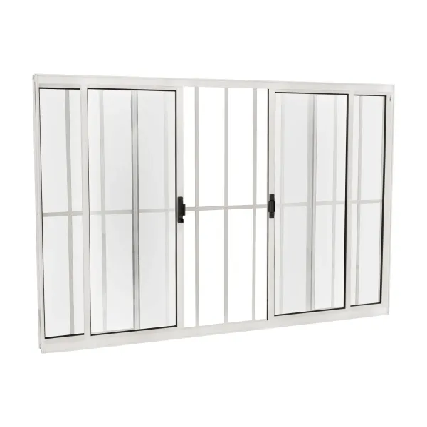 Vitrô De Correr 4 Folhas Com Grade Requadro 8